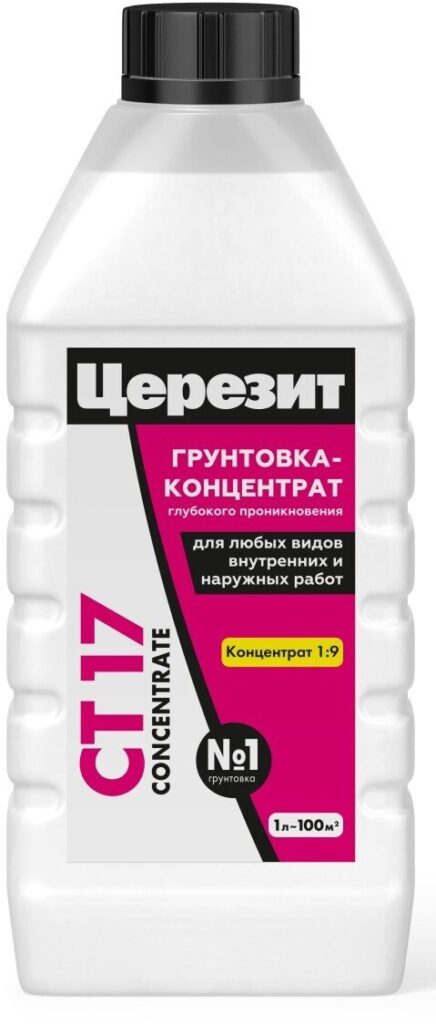 Грунтовка-концентрат глубокого проникновения Церезит CT17 Concentrate (1л)