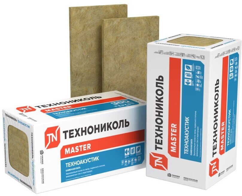 Маты Техноакустик Технониколь (8 плит) 1200х600х50мм (5,76м2=0,288м3)уп