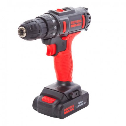 Шуруповерт аккумуляторный REDVERG Базовый/Basic SD14LE/1-2 Li-Ion 20Нм 14.4В 1.5Ач