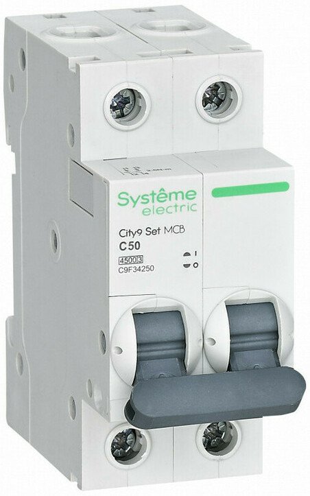 Выключатель автоматический Systeme Electric City9 2 полюса 50А