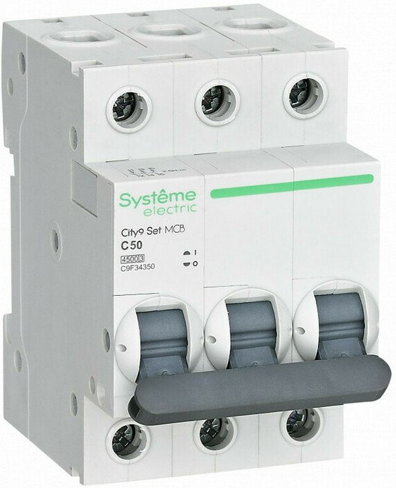 Выключатель автоматический Systeme Electric City9 3 полюса 50А