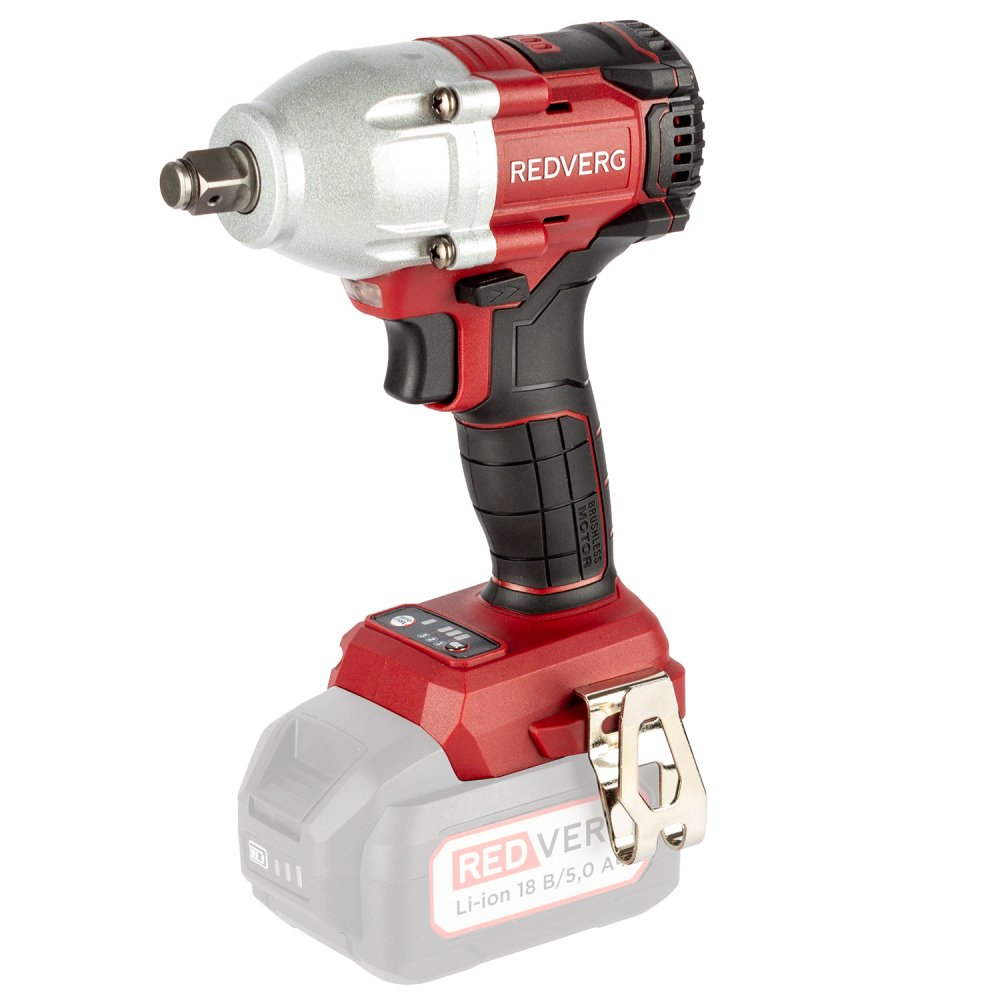 Гайковерт аккумуляторный ударный бесщеточный RedVerg RD-IW18BL-500/U Li-Ion 18.0В 500Нм без аккумулятора и З/У