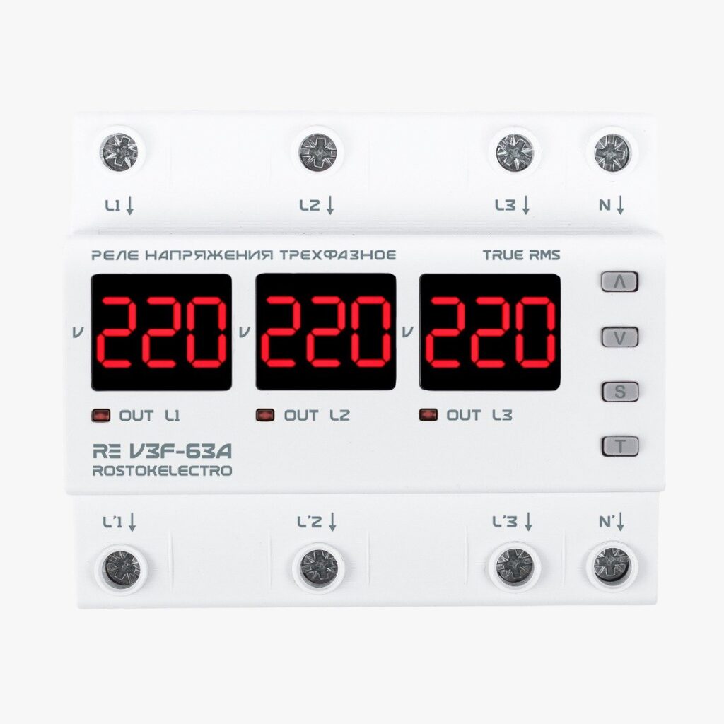 Реле напряжения ROSTOKELECTRO 4Р 40А 3-фазное